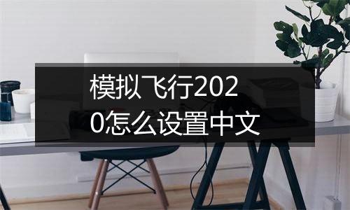 模拟飞行2020怎么设置中文