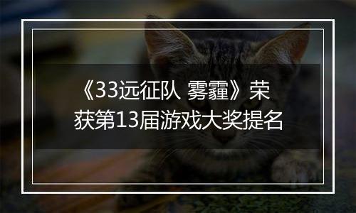 《33远征队 雾霾》荣获第13届游戏大奖提名