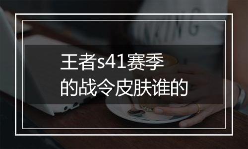 王者s41赛季的战令皮肤谁的