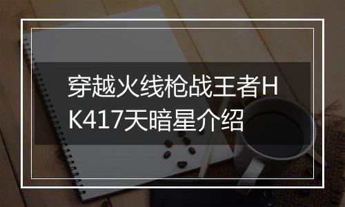 穿越火线枪战王者HK417天暗星介绍