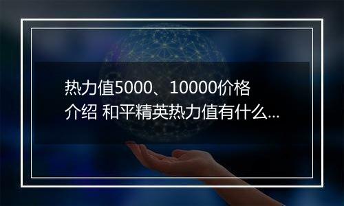 热力值5000、10000价格介绍 和平精英热力值有什么用
