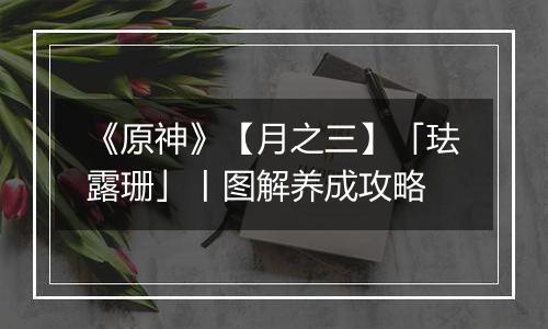 《原神》【月之三】「珐露珊」丨图解养成攻略