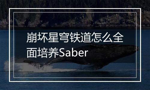 崩坏星穹铁道怎么全面培养Saber