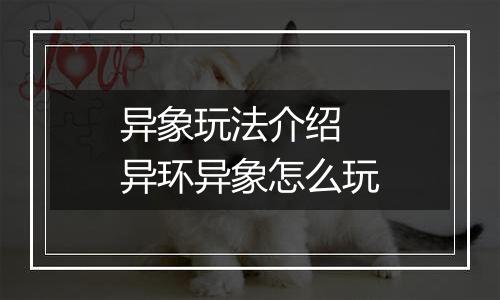 异象玩法介绍 异环异象怎么玩