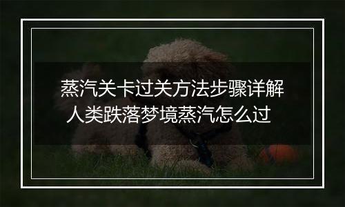 蒸汽关卡过关方法步骤详解 人类跌落梦境蒸汽怎么过