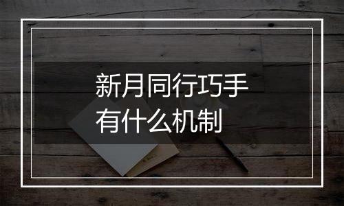 新月同行巧手有什么机制